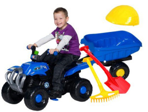 Wielki Quad Traktor Na Pedały + Kask Rowerek