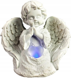 Anioł Świecący Aniołek Led Duży 7 Kolorów Figurka