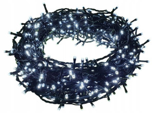 Lampki Choinkowe 600 Led Na Choinkę Timer Białe Ce