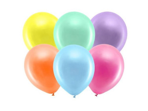 Balony Lateksowe Rainbow 23 Cm Metalizowane Mix 10