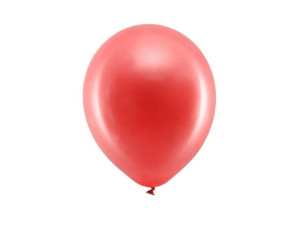 Balony Rainbow 23 Cm Metaliczne Czerwone 10 Szt