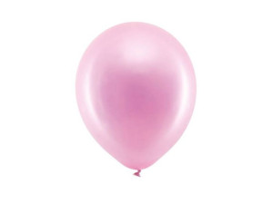 Balony Rainbow 23cm Metaliczny Różowyy 10szt