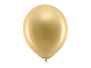 Balony Rainbow 30cm Metaliczne Złote 10szt