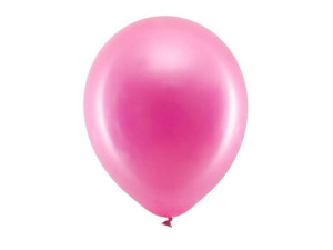 Balony Rainbow 30cm Metalizowane Fuksja 10szt