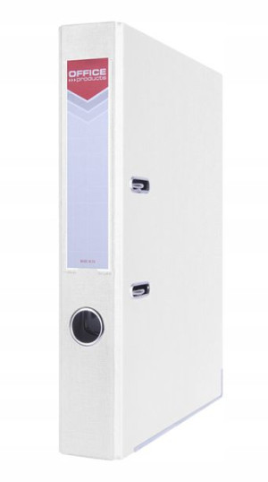 Segregator z szyną PP A4/55mm biały dźwigniowy