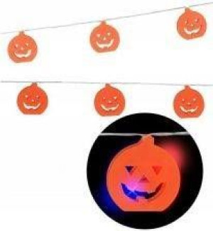 Girlanda Świecąca Pomarańczowe Dynie Halloween