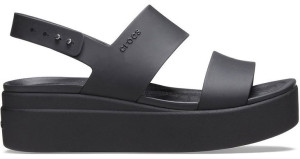 Crocs sandały damskie Brooklyn Low Wedge czarne 206453 060