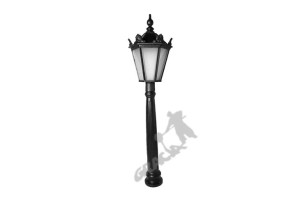 Lampa A03 Z Kloszem Żeliwnym Spawanym Żeliwna Żeliwo Stojąca