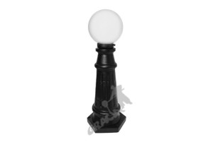 Lampa A16 Z Kulą Szklaną Żeliwna Żeliwo Stojąca