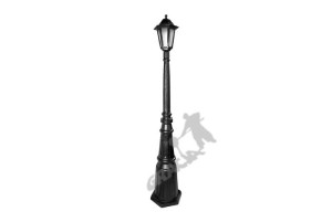Lampa C01 Z Kloszem Aluminiowym 1-ośw. Żeliwna Żeliwo Stojąca