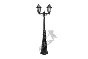Lampa C02 Z Kloszem Aluminiowym 2-ośw. Żeliwna Żeliwo Stojąca
