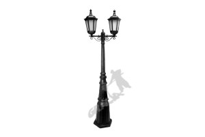 Lampa C05 Z Kloszem Żeliwnym Stylowym 2-ośw. Żeliwna Żeliwo Stojąca