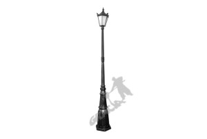 Lampa E07 Z Kloszem Żeliwnym Spawanym 1-ośw. Żeliwna Żeliwo Stojąca