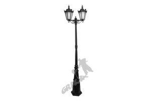 Lampa E08 Z Kloszem Żeliwnym Spawanym 2-ośw. Żeliwna Żeliwo Stojąca