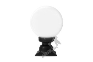 Lampa F04 Na Słupek Z Kulą Szklaną Żeliwna Żeliwo Stojąca