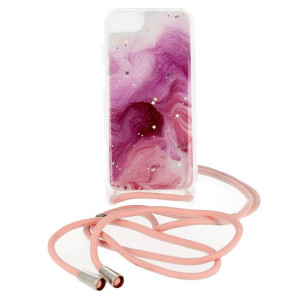 Etui IPHONE 12 MINI Rope Sznurek Glitter Case różowe