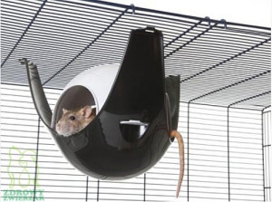 Domek dla szczura Sputnik XL Savic, czarno-szary