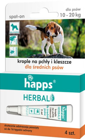 Krople na pchły kleszcze dla psa 4 szt. 10 - 20 kg