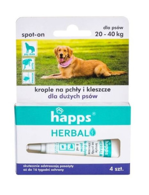 Krople na pchły kleszcze dla psa 4 szt. 20 - 40 kg