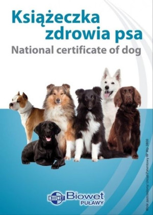 Książeczka zdrowia psa międzynarodowa Biowet