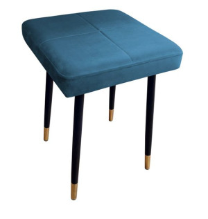 Taboret MAX MG33 niebieski podstawa czarna/złota