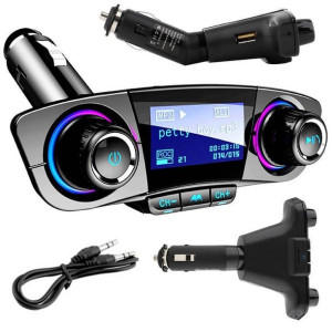Transmiter FM z Bluetooth - zestaw głośnomówiący