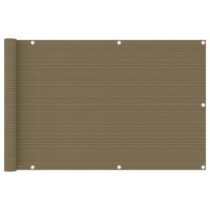 Parawan balkonowy, kolor taupe, 90x500 cm, HDPE