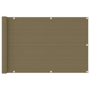 Parawan balkonowy, kolor taupe, 90x600 cm, HDPE
