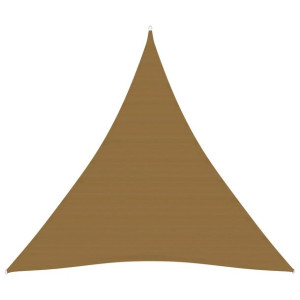 Żagiel przeciwsłoneczny, 160 g/m², kolor taupe, 3x3x3 m, HDPE