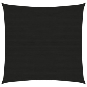 Żagiel przeciwsłoneczny, 160 g/m², czarny, 4,5x4,5 m, HDPE