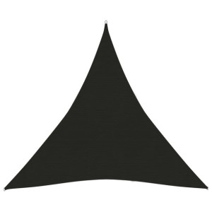 Żagiel przeciwsłoneczny, 160 g/m², czarny, 6x6x6 m, HDPE