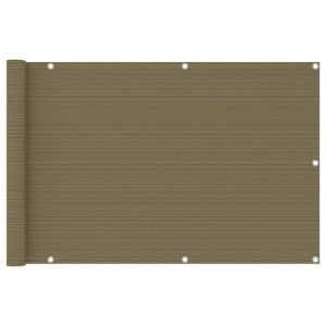 Parawan balkonowy, kolor taupe, 90x400 cm, HDPE