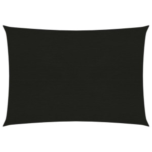 Żagiel przeciwsłoneczny, 160 g/m², czarny, 3,5x5 m, HDPE