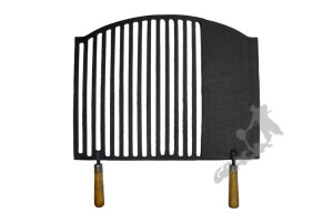 Ruszt Z Rączkami Nr 08 - Półokrągły Z 2/3 Prześwitem Żeliwny Grill