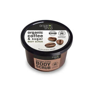 Peeling do ciała zmiękczający brazylijska kawa 250ml Organic Shop