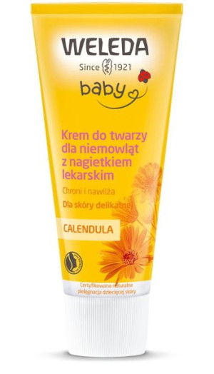 Krem do twarzy dla niemowląt z nagietkiem lekarskim 50ml Weleda