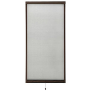Rolowana moskitiera okienna, brązowa, 80x170 cm