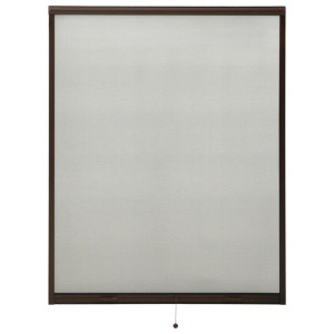 Rolowana moskitiera okienna, brązowa, 140x170 cm