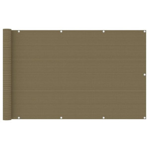 Parawan balkonowy, kolor taupe, 120x400 cm, HDPE