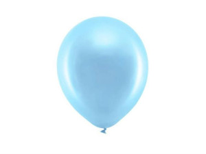 Balony Rainbow 23cm metalizowane niebieskie 10 sztuk RB23M-001-10