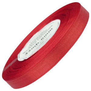 TASIEMKA wstążka SATYNOWA czerwona 12mm - 32mb