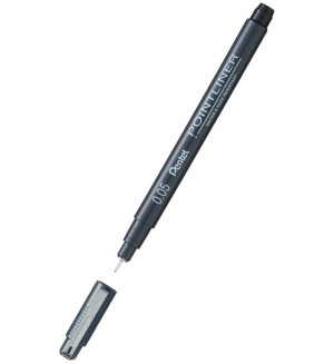 Cienkopis Kreślarski Pentel 0,05mm Polintliner Czarny