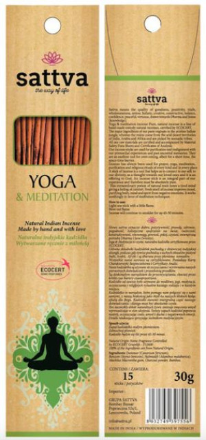 Kadzidełka naturalne Yoga&Meditation Sattva 15szt.