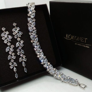 Komplet ślubny CHLOE silver + SALOME silver