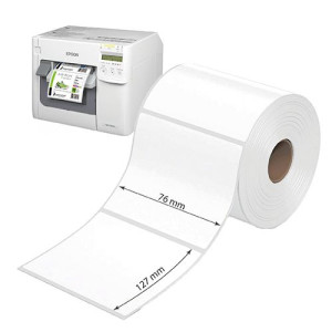 Etykieta 76x127mm (265 sztuk) Super Matt do EPSON ColorWorks