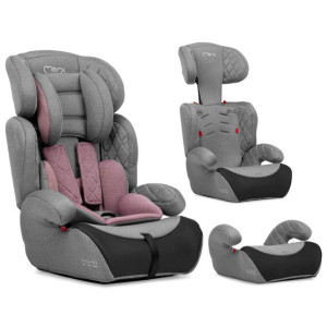 Fotelik samochodowy 9-36kg EKOSKÓRA 3W1 MoMi AXO różowy