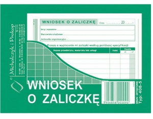 Druk Wniosek O Zaliczkę 408-5 Michalczyk I Prokop