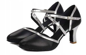 Buty Taneczne Do Tańca Standardu Kryte Srebrne 7cm 40