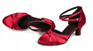 Buty Taneczne Do Standardu Rubinowe Czerwone 5cm 37