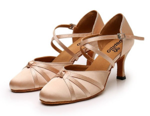 Buty Taneczne Do Standardu Cieliste Beżowe 7,5cm 36